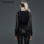 New Punk Rave Emo Rockabilly Gothic Vintage Top Shirt Cotton Women fashion M XL 3XL