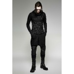 New Punk rave Rock Fashion Casual Black Gothic Novelty Long Sleeve MEN t shirt Y658 M XXL