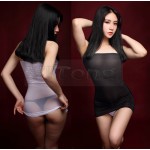 New Sexy Women Tight Pencil Cute Dress See Through Straight Micro Mini Dress Transparent Night Club Fantasy Erotic Wear FX1020