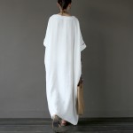 New Spring Party Dresses Women's Robe Pull Femme Hiver Long Wrap Dress Plus Size Retro Dresses Vestidos White Boho Gowns 