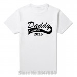 New Summer Style Daddy Since 2016 Funny T Shirt Men Casual Short Sleeve Father's Day Dad New Born Baby Maternity T-shirt