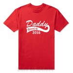 New Summer Style Daddy Since 2016 Funny T Shirt Men Casual Short Sleeve Father's Day Dad New Born Baby Maternity T-shirt