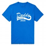 New Summer Style Daddy Since 2016 Funny T Shirt Men Casual Short Sleeve Father's Day Dad New Born Baby Maternity T-shirt