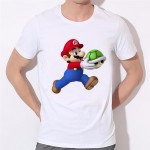 New Summer Super Mario T Shirt Men Cartoon Game T-shirts Men 2016 Fashion Short Sleeve O-neck Mario Tops Tee 37N-19#