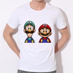 New Summer Super Mario T Shirt Men Cartoon Game T-shirts Men 2016 Fashion Short Sleeve O-neck Mario Tops Tee 37N-19#