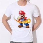 New Summer Super Mario T Shirt Men Cartoon Game T-shirts Men 2016 Fashion Short Sleeve O-neck Mario Tops Tee 37N-19#