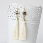 New Tassel Long Earrings For Women Bijoux Fashion Jewelry Wholesale Rose Flower Rhinestone Dangle Earrings Brincos Pendientes 