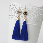 New Tassel Long Earrings For Women Bijoux Fashion Jewelry Wholesale Rose Flower Rhinestone Dangle Earrings Brincos Pendientes 