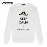 New The Walking Dead Men Fleece Hoodies Sweatshirt Keep Calm And Stay With Rick Grimes Cotton fashion leisure