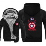 New Winter Jackets and Coats Captain America Hoodie Marvel Hooded Fashion Thick Zipper Men Fleece Sweatshirts