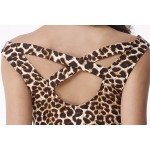 New Women Bottoming Leopard Printed Dress Sexy Club Evening Party Dresses Sexy Backless Tight Summer Dress TY3123