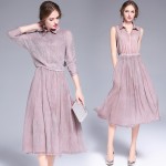 New autumn and winter deuce Euro-American fashion popular elegant dress with pullover