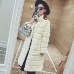 New genuine natural real  whole skin Rex fur coat women long fashion jacket  ladies warm winter outwear overcoat