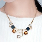 New high end fashion crystal necklace jewelry Classic Vintage geometric Pendant Necklaces for woman