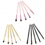 New hot 5Pcs/lot Professional Beauty Brushes Set Makeup Brushes Tools golden black pink Makeup Brushes Kits