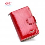 New pattern Genuine leather women's short design wallet fashion classic crocodile pattern purse female  Wallets Cowhide 3 Colors