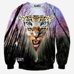 Newest Spring Autumn 3d sweatshirts men/women hoodies harajuku tops clothes creative print galaxy space Triangle Tiger hoodie