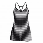 Newest Women Summer clothes  2017 Fashion Casual Striped Sexy Spaghetti Strap Sleeveless Short Beach clothes