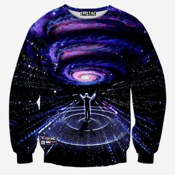 Newest galaxy space printed creative hoodies 3d men's Sweatshirts Autumn novelty 3D psychedelic hoody clothes