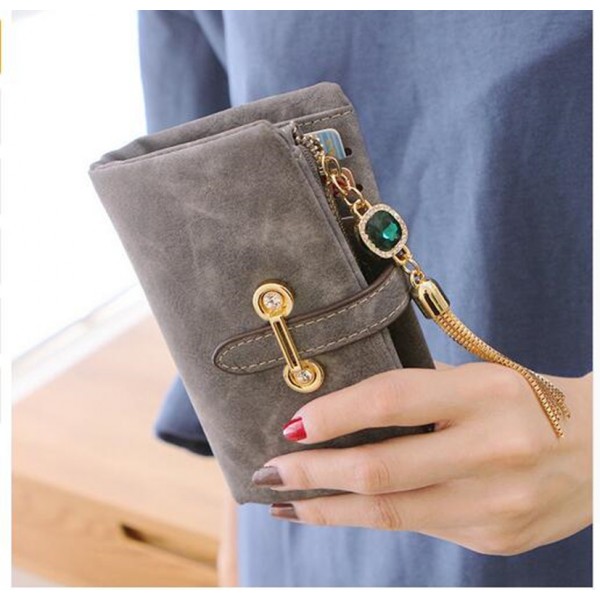 Nubuck Leather Women Wallets Female Fashion Zipper Small Wallet Women Short Coin Purse Holders Retro Wallet and Purses portfolio