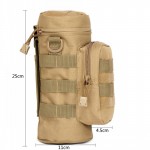 Nylon Water Bottle Pouch Water-repellent Zipper Camo Water Bottle Tactical Military Pack Bag for Travel Climbing