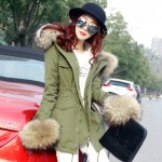 OFTBUY high quality 2017 stree style oversize real raccoon fur collar parka Winter jacket women coats Outerwear with sleeve fur