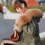 OFTBUY high quality 2017 stree style oversize real raccoon fur collar parka Winter jacket women coats Outerwear with sleeve fur