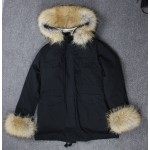 OFTBUY high quality 2017 stree style oversize real raccoon fur collar parka Winter jacket women coats Outerwear with sleeve fur