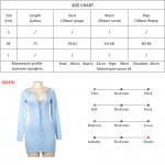 OOTN LYQ035 Long Sleeve Lace Up Dresses Women Bule Dress 2018 Summer Autumn Elastic Sundress Cotton Office Work Tunic Robe