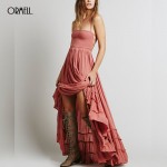 ORMELL New Fashion Ladies' Elegant Maxi Dress Vintage Long Beach Dress Suspender Sleeveless Backless Slim Brand Design