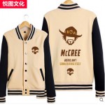 OW D.VA Maccree Soldier:76 Mei Lucio Mercy Reaper Hanzo Unisex Cosplay Baseball Jacket Free Shipping