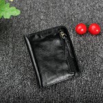 Oil Wax Leather Wallet Female Wallets with Zipper Coin Bag Genuine Leather Women Wallets Small Short Purses for Female