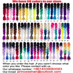 Ombre  kanekalon jumbo braiding hair 24inches synthetic two tone high temperature fiber jumbo braid hair