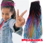 Ombre 20'' Crochet Braid Hair Synthetic Dread Lock Extensions 20 Strands Ombre Kanekalon Braiding Hair Havana Crochet Hairstyles