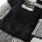 Outline Original Brand Black Plaid Coat Raglan Long Sleeve Wool Jacket Loose Elegant Trench Women Woolen Winter Coat L154Y012