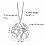 Owl Pendant Necklace Jewelry Accessory Women Fashion 2017 Silver Rose Gold Color Chain Crystal Long Necklaces & Pendants