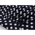 Oxiuly Women Vintage Polka Dot Print Long Sleeve Knee-Length Casual Stretchy Bodycon Pencil Dresses