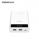 PISEN 18650 Power Bank 20000mah LCD External Battery Portable Mobile Fast Charger Dual USB Powerbank for iPhone 6 Samsung Tablet