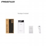 PISEN 18650 Power Bank 20000mah LCD External Battery Portable Mobile Fast Charger Dual USB Powerbank for iPhone 6 Samsung Tablet