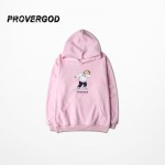 PROVERGOD 2017 Fashion Cartoon Long Sleeve Hoodies Hip Hop Funny Print Pullover Hooded Pink Sweatshirt Unisex Casual Clothes