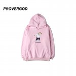 PROVERGOD 2017 Fashion Cartoon Long Sleeve Hoodies Hip Hop Funny Print Pullover Hooded Pink Sweatshirt Unisex Casual Clothes