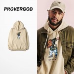 PROVERGOD 2017 Fashion Cartoon Long Sleeve Hoodies Hip Hop Funny Print Pullover Hoody Solid Sweatshirt Warm Clothing S-3XL