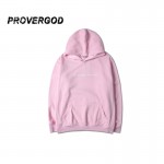 PROVERGOD Concise Style Men Women Long Sleeve Pullover Sweatshirt Classic Street Dancer Cotton Warm Pink Hoodies