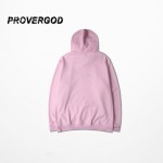 PROVERGOD Concise Style Men Women Long Sleeve Pullover Sweatshirt Classic Street Dancer Cotton Warm Pink Hoodies