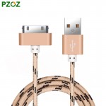 PZOZ For iphone 4 Cable 30 pin Charger Adapter Original USB Cabel Fast Charger For iphone 4s 4 s 3GS iPad iPod Nano / Touch