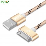 PZOZ For iphone 4 Cable 30 pin Charger Adapter Original USB Cabel Fast Charger For iphone 4s 4 s 3GS iPad iPod Nano / Touch