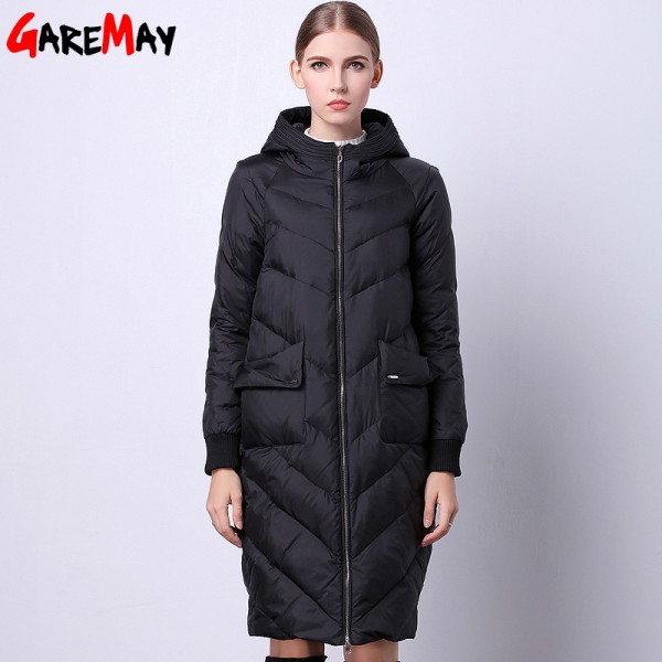 Parkas For Women Winter Duck Down Jacket Hooded Coat Long Loose Womens Winter Jackets And Coats Thick Manteau D'hiver Femme 2016