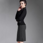 Patchwork Plaid Long Sleeve Workwear Business Office Dress Outfit Suits Women Autumn Winter Formal Dress Bodycon B246