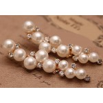 Pendientes Fashion Imitated Pearl Earrings for Women Brinco Jewlery Statement Crystal Stud Earrings Gold Boucle d'oreille