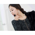 Pendientes Fashion Imitated Pearl Earrings for Women Brinco Jewlery Statement Crystal Stud Earrings Gold Boucle d'oreille